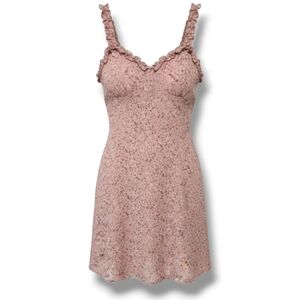 Romwe women's multicolor floral sleeveless flowy tie front dress - large